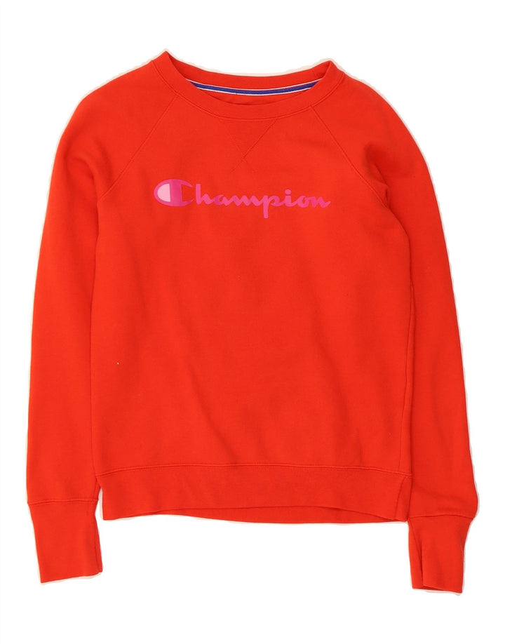 CHAMPION Womens Graphic Sweatshirt Jumper UK 6 XS Red Vintage Champion and Second-Hand Champion from Messina Hembry 
