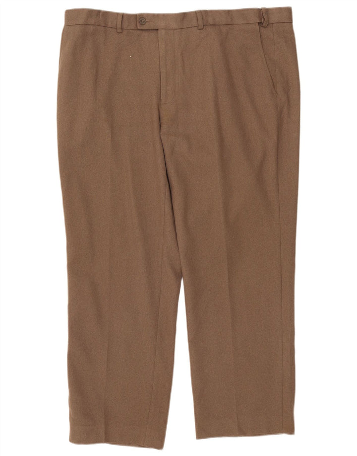 Pantaloni chino pentru bărbați Marks & Spencer, cu ajustare normală, L42 L29, poliester maro