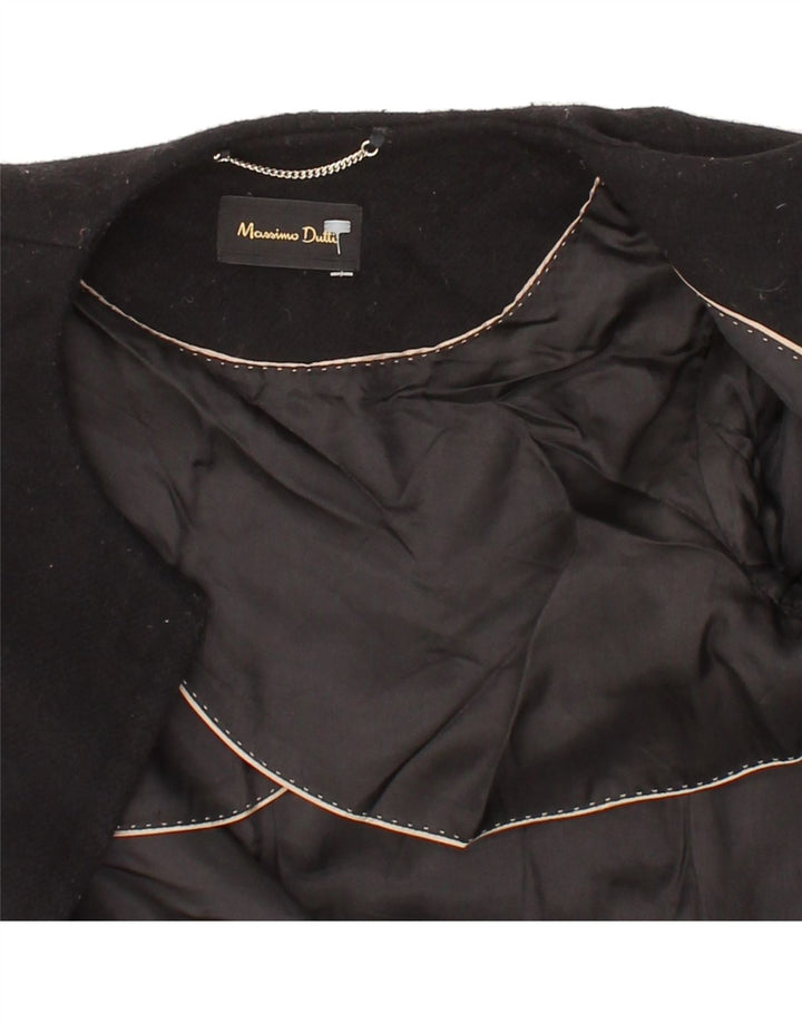 MASSIMO DUTTI Womens Overcoat US 8 Medium Black Vintage Massimo Dutti and Second-Hand Massimo Dutti from Messina Hembry 