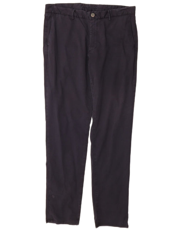 MASSIMO DUTTI Pantaloni Chino Slim Fit pentru bărbați EU 44 Large W34 L32 Bleumarin