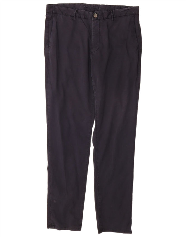 MASSIMO DUTTI Pantaloni Chino Slim Fit pentru bărbați EU 44 Large W34 L32 Bleumarin