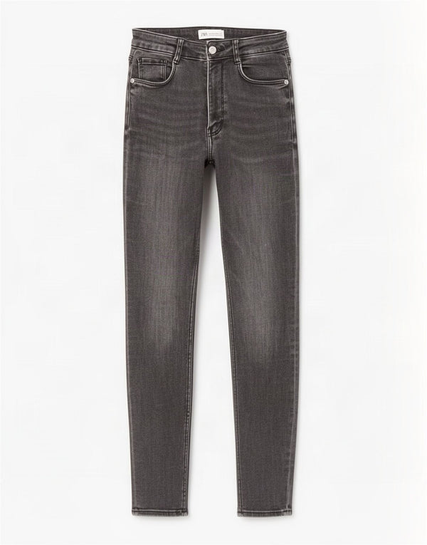 Blugi skinny dama Zara EU 38 Mici L28 L27 Bumbac gri