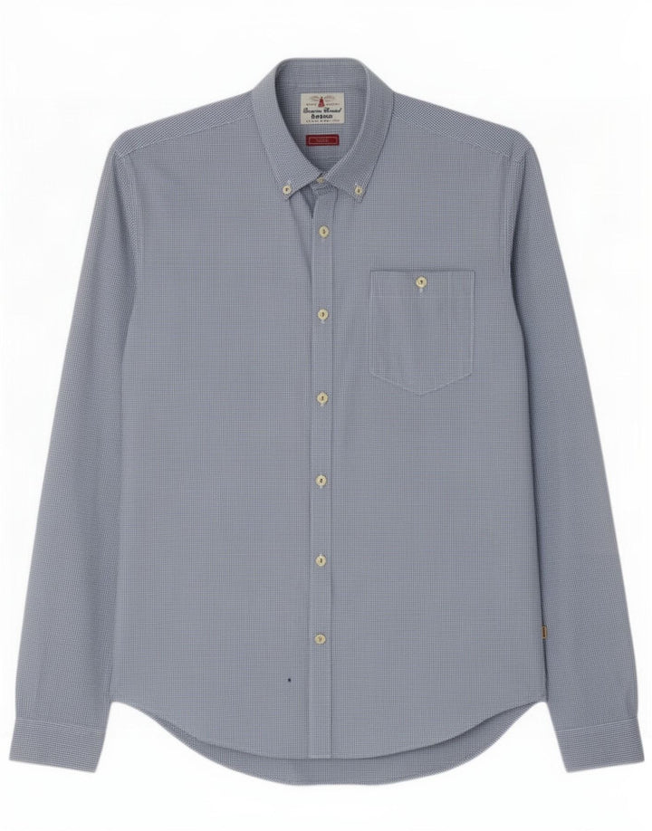 Cămașă Barbour pentru bărbați, slim fit, albastru mediu, bumbac vichy
