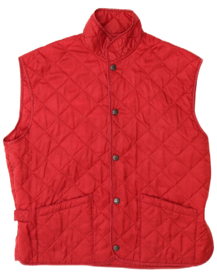 VINTAGE Gilet matlasat pentru bărbați UK 38 Medium Red