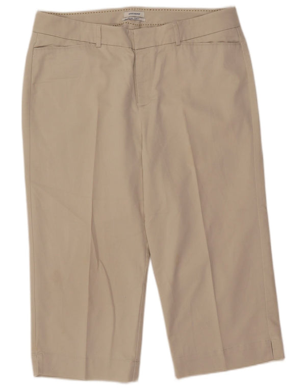 Pantaloni capri cu talie medie pentru femei Dockers US 14 XL W36 L20 bej