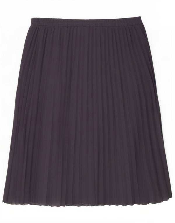 Fusta plisată pentru femei Marks & Spencer UK 20 2XL W42 Poliester bleumarin