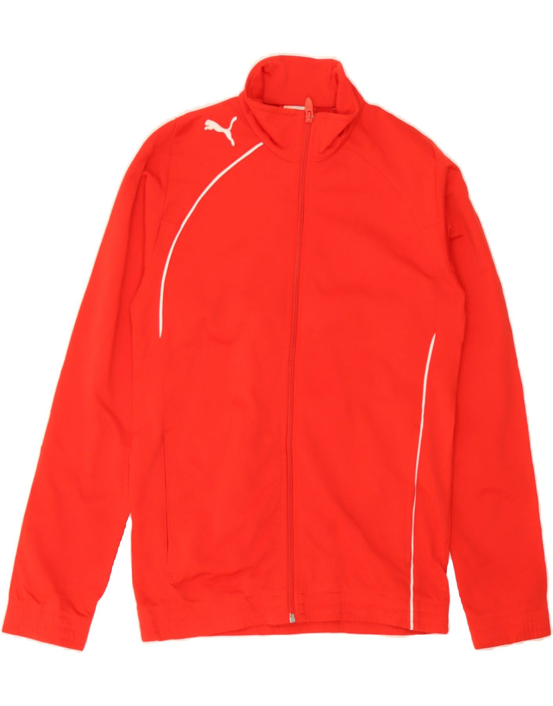 PUMA Boys Tracksuit Top Jacket 13-14 Years Red Polyester Vintage Puma and Second-Hand Puma from Messina Hembry 