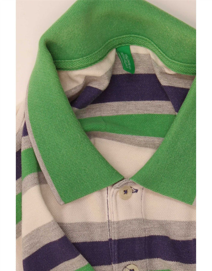 Tricou polo pentru bărbați Benetton, în dungi medii, multicolore