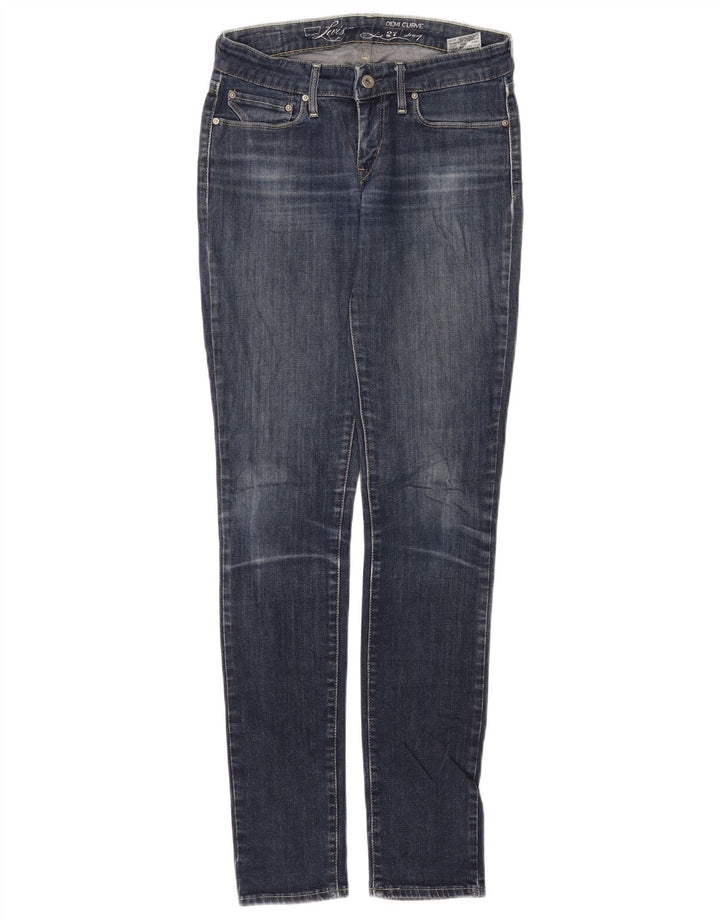 Blugi skinny de damă LEVI'S Demi Curve W27 L32 bumbac bleumarin