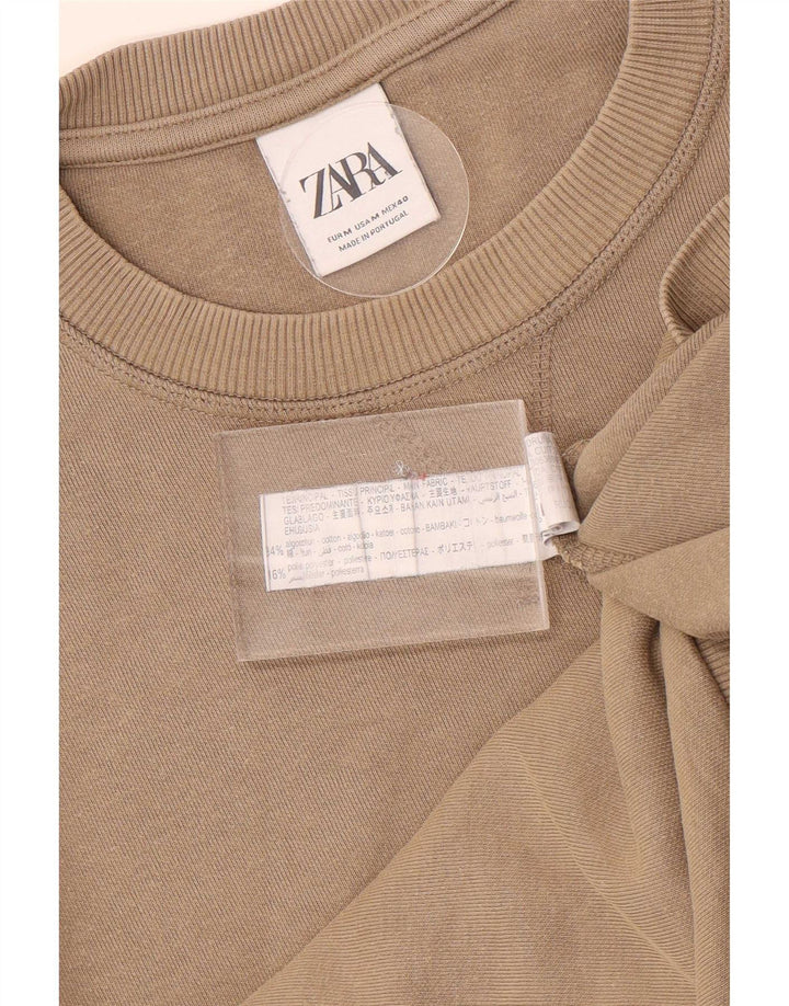 Pulover pentru bărbați Zara, bumbac, bej mediu