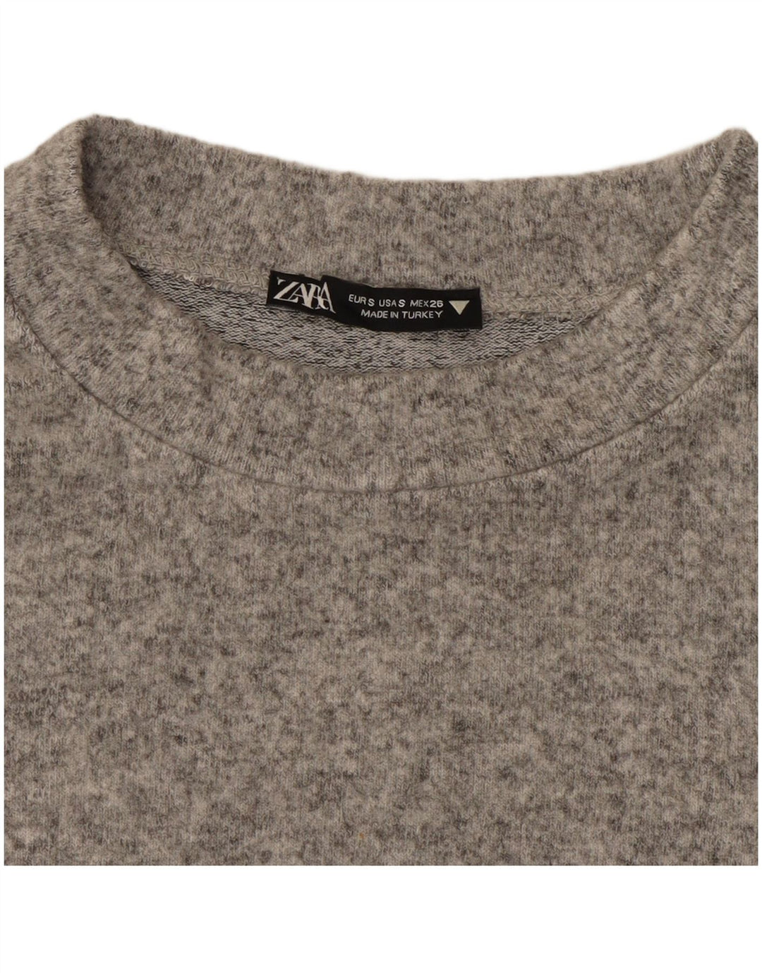Crop Top pentru femei Zara cu mânecă lungă UK 10 Small Gri