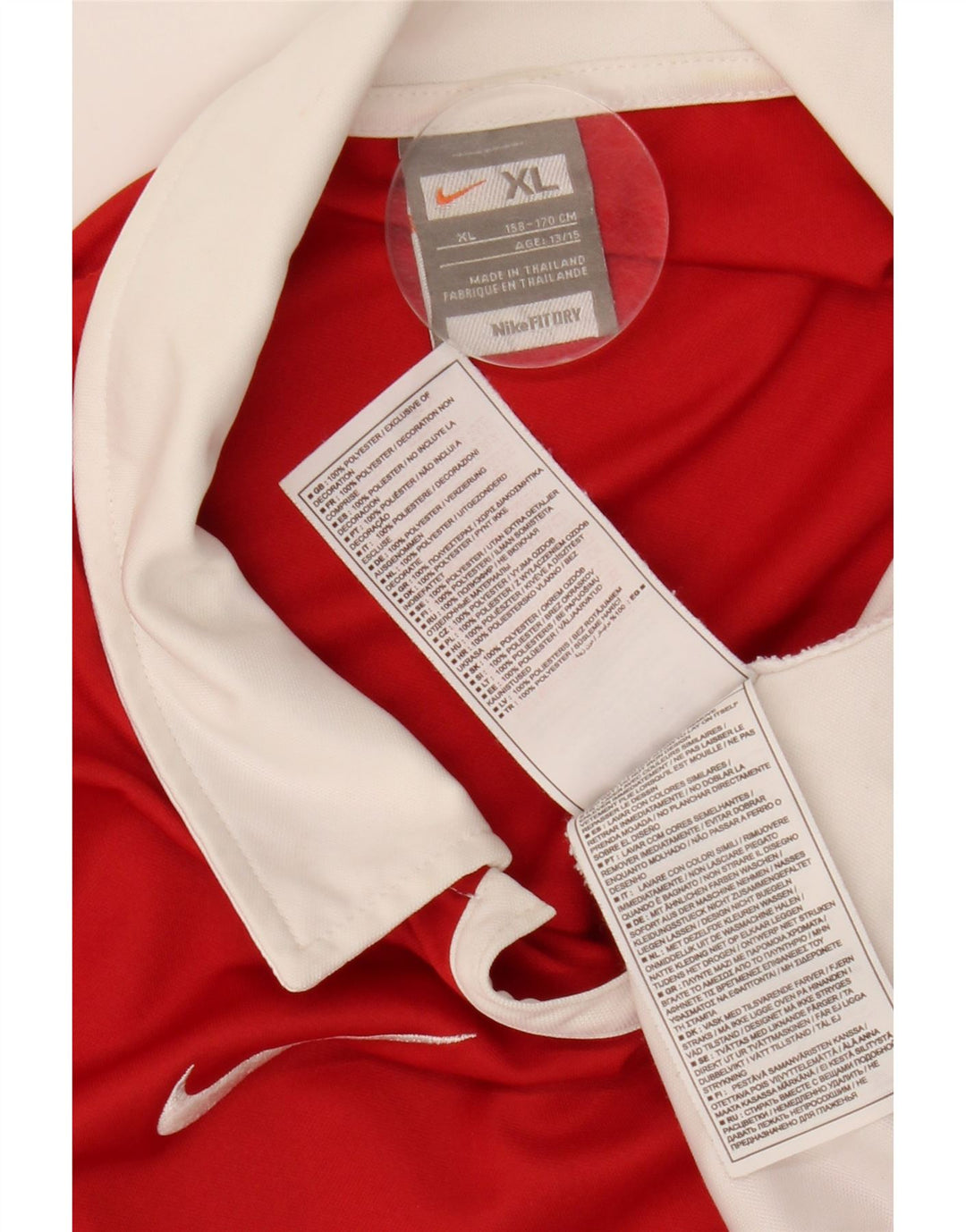 Tricou polo NIKE băieți 13-14 ani XL poliester color bloc roșu