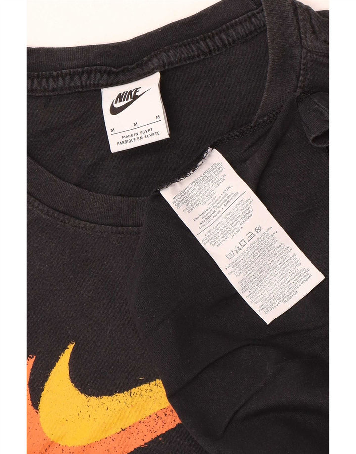 Tricou grafic Nike pentru bărbați Top mediu negru bumbac