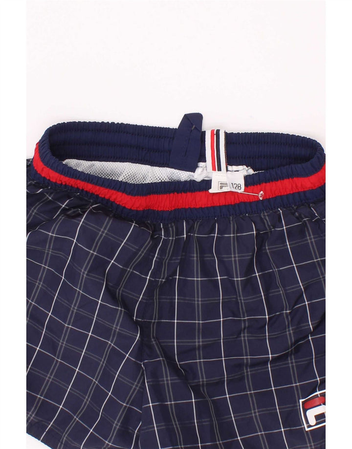 Pantaloni Scurt De Înot Fila Băieți 7-8 Ani Bleumarin Check