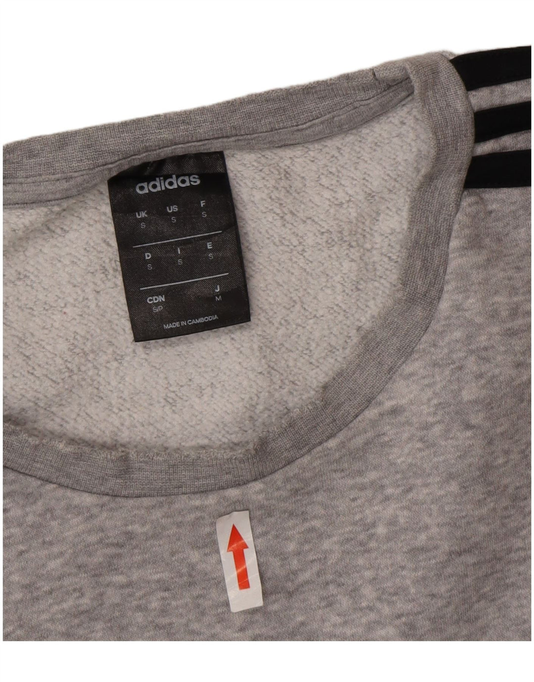 Hanorac grafic pentru bărbați Adidas Jumper mic, gri, bumbac cu pete