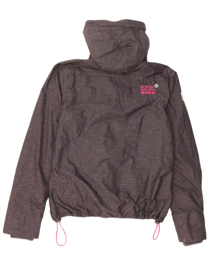 Jachetă Windbreaker cu glugă Superdry pentru femei UK 14 Medium Black