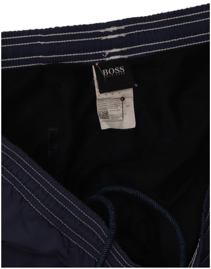 Pantaloni scurți de înot pentru bărbați Hugo Boss, poliester mediu albastru bleumarin