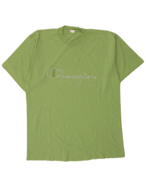 Tricou grafic Champion pentru bărbați Top mare din bumbac verde