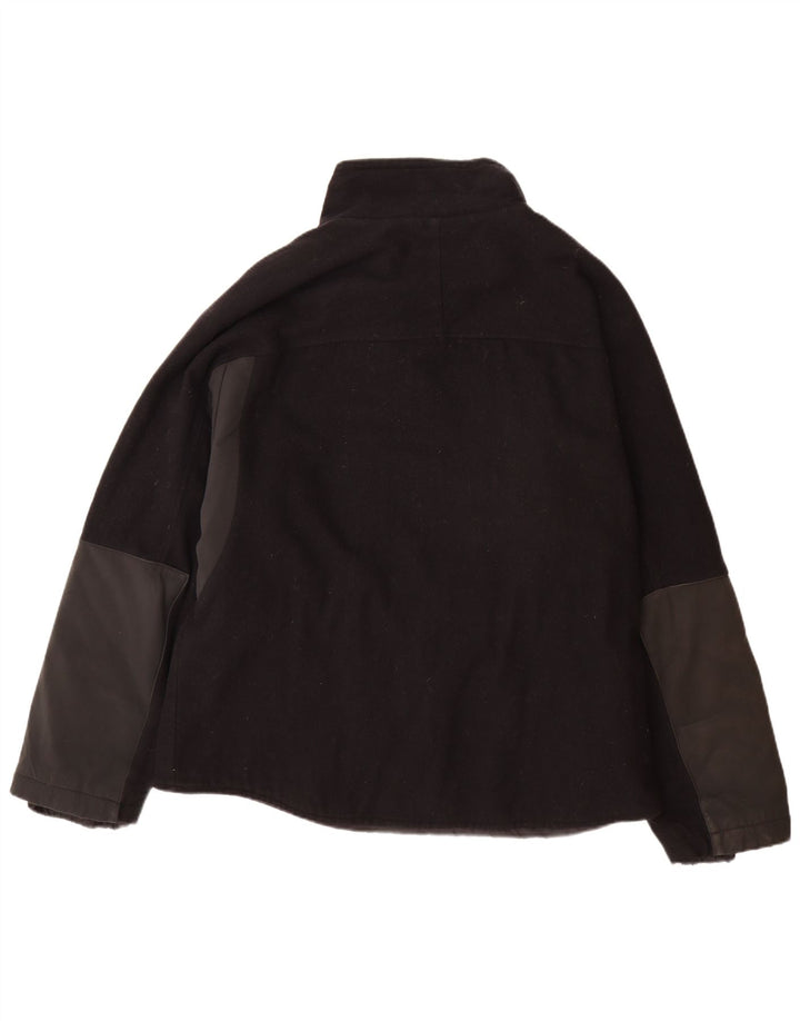 Jachetă pentru bărbați Tommy Hilfiger UK 44 2XL Lână neagră color bloc