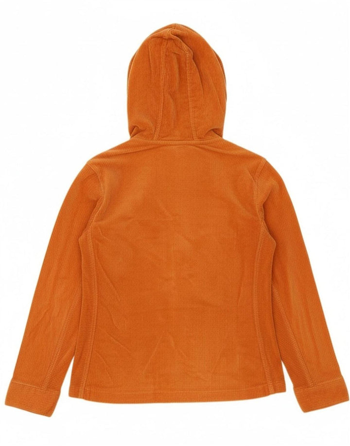 INVICTA Womens Hooded Tracksuit Top Jacket UK 14 Medium Orange Cotton