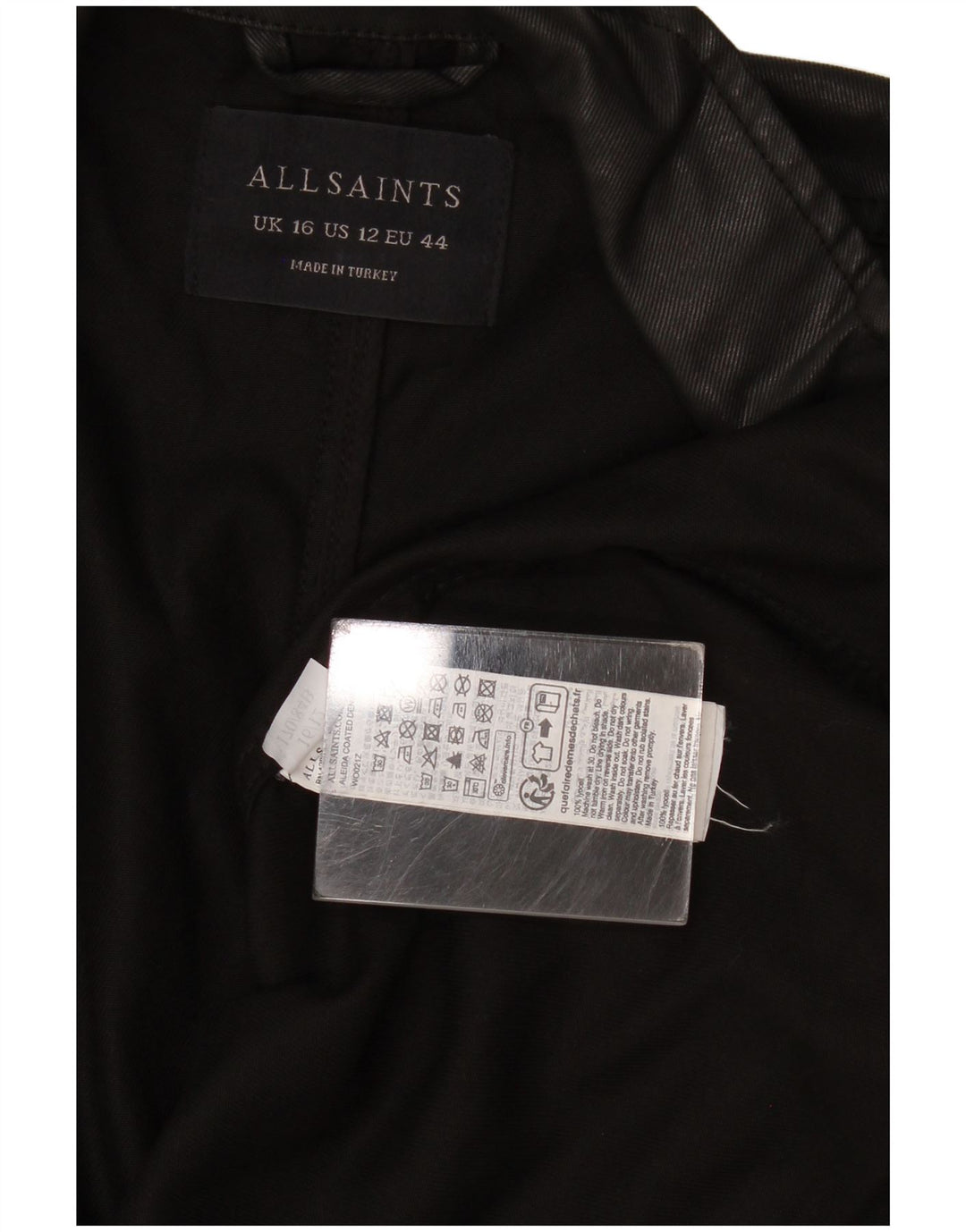 Jachetă Blazer deschisă pentru femei All Saints UK 16, lyocell mare, neagră