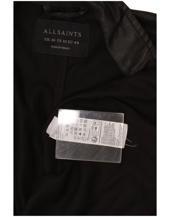 Jachetă Blazer deschisă pentru femei All Saints UK 16, lyocell mare, neagră
