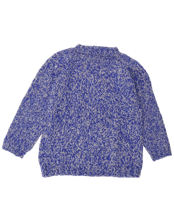 VINTAGE Pulover cu gât țestoasă pentru femei UK 14 Medium Blue Flecked