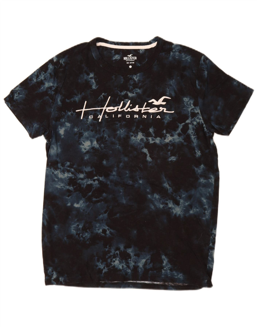 HOLLISTER tricou grafic pentru bărbați Top mic, bleumarin, din bumbac Tie Dye