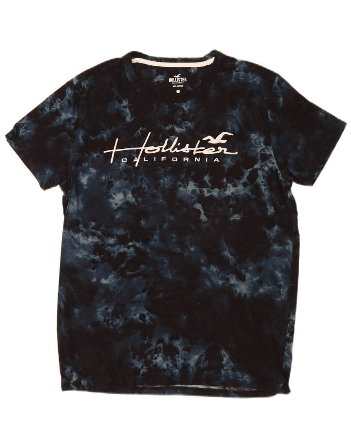 HOLLISTER tricou grafic pentru bărbați Top mic, bleumarin, din bumbac Tie Dye