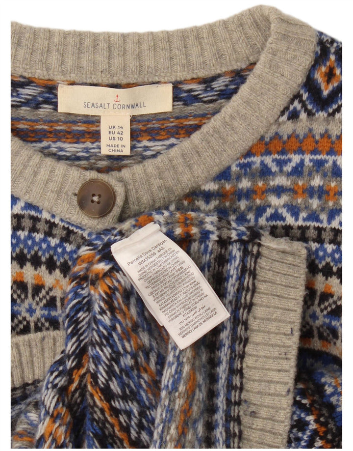 Pulover cardigan pentru femei Seasalt Cornwall UK 14 mare multicolor