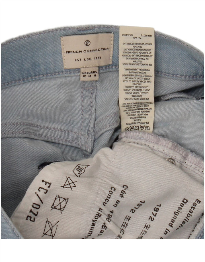 FRENCH CONNECTION Blugi subțiri pentru femei UK 12 Medium L30 L28 Bumbac albastru