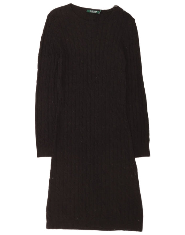 Rochie cu pulover cu mânecă lungă pentru femei Ralph Lauren UK 14 Medium Black