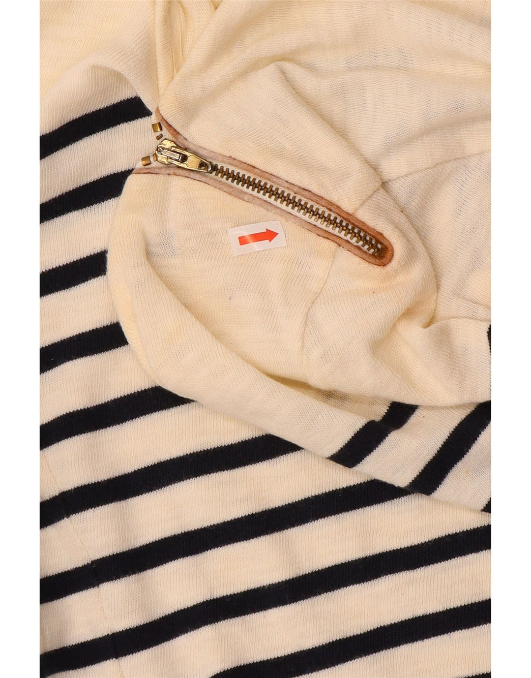 Massimo Dutti Top pentru femei cu mâneci 3/4 UK 12, mediu, bumbac cu dungi alb