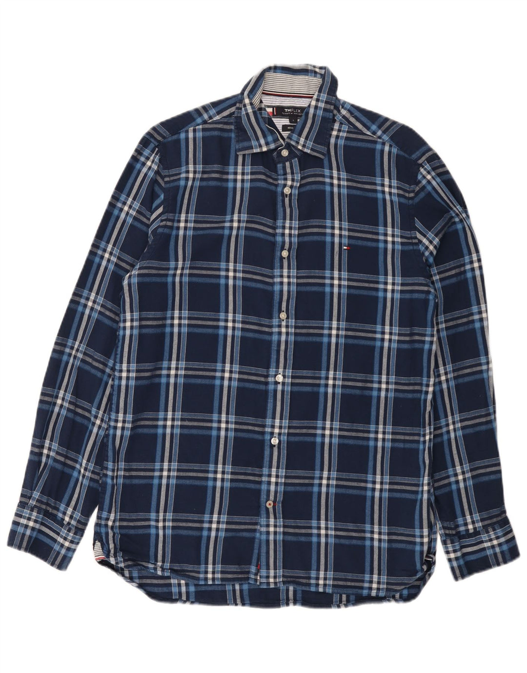 Cămașă pentru bărbați Tommy Hilfiger, cu tăiere obișnuită, mare, albastru bleumarin, din bumbac