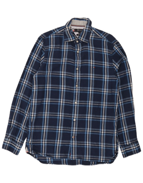 Cămașă pentru bărbați Tommy Hilfiger, cu tăiere obișnuită, mare, albastru bleumarin, din bumbac