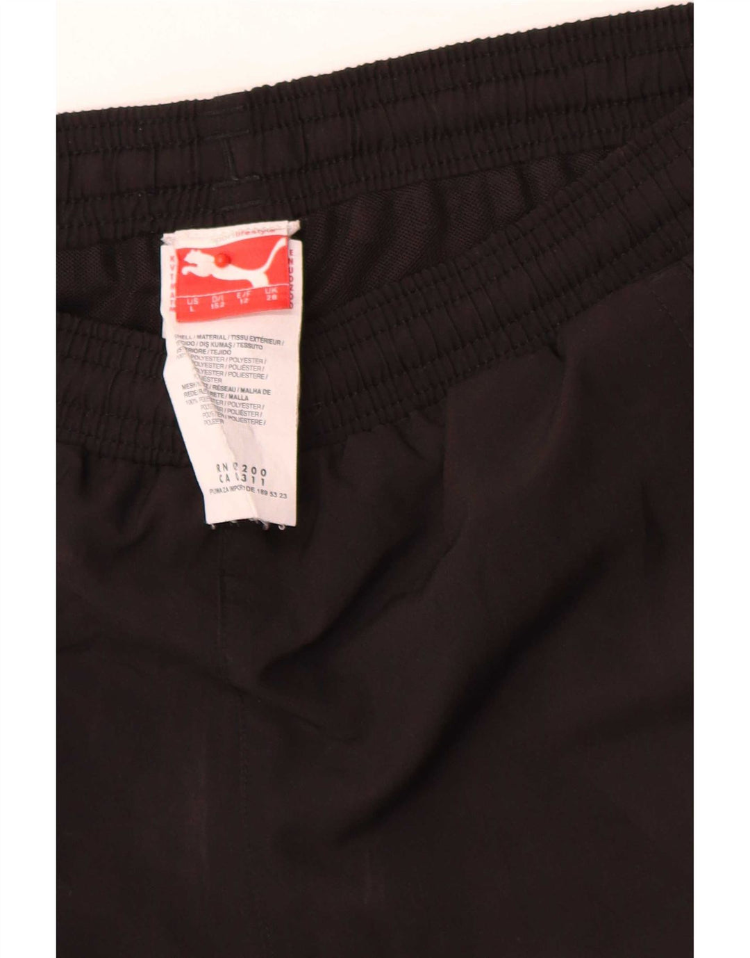 Pantaloni scurți sport grafic Puma pentru băieți 11-12 ani poliester negru