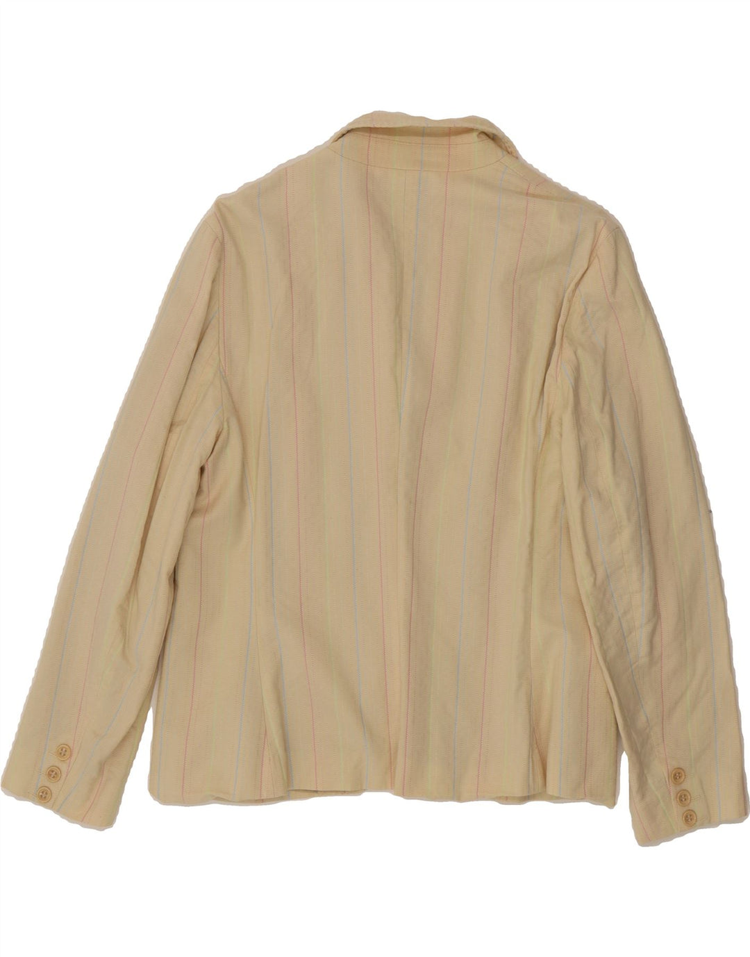 ESCADA Womens 3 Button 2 Piece Suit EU 42 Large W33 L29 Beige Striped Vintage Escada and Second-Hand Escada from Messina Hembry 