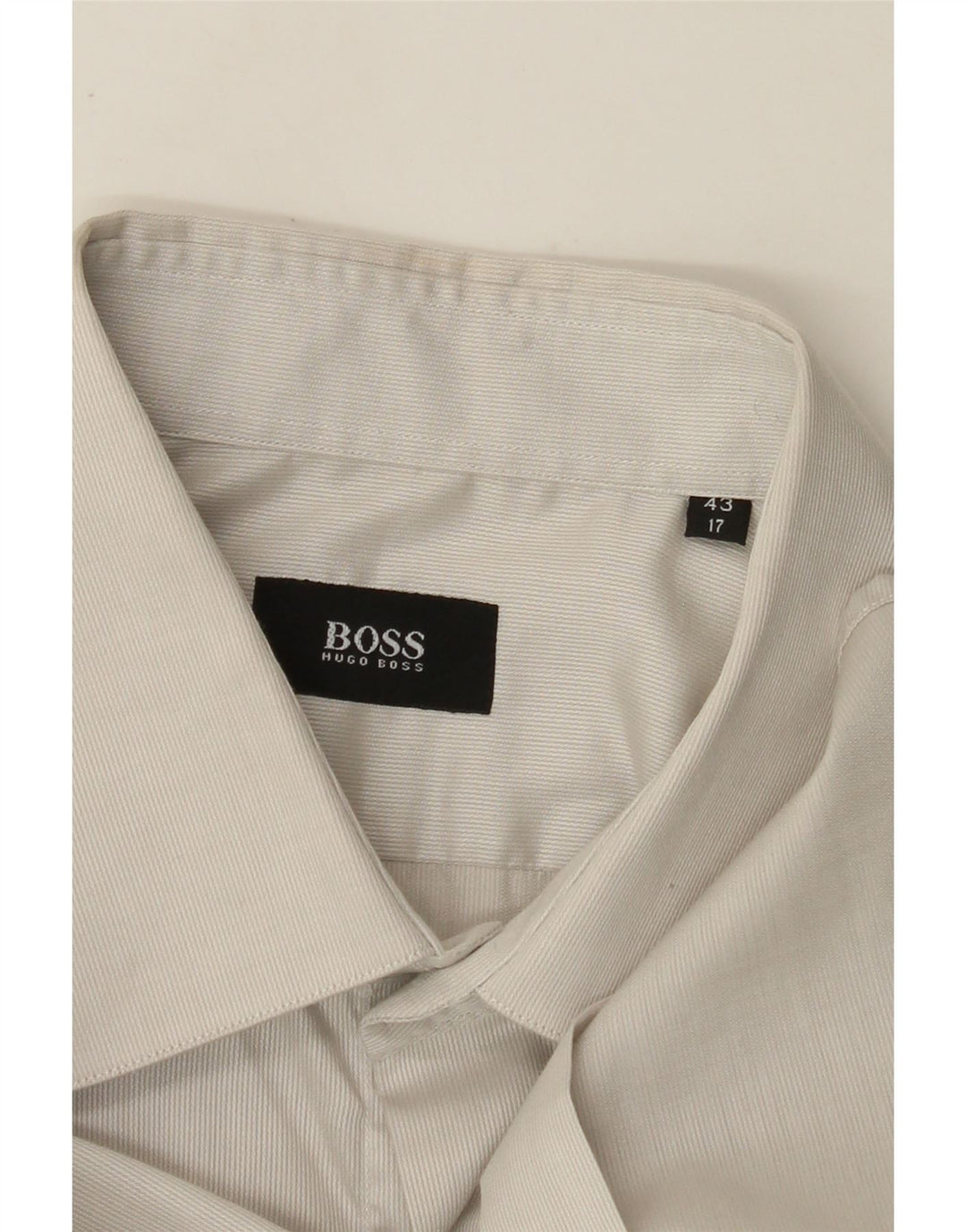 Cămașă pentru bărbați HUGO BOSS Mărimea 43 17 XL alb catifelat