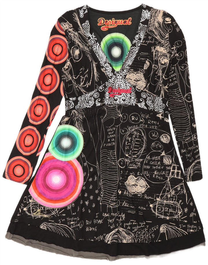 Rochie Desigual pentru femei cu model abstract grafic Empire XL negru modern
