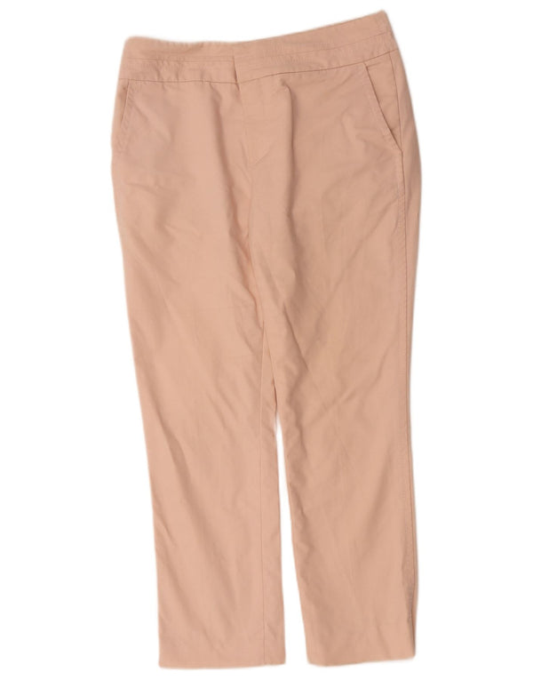 Pantaloni Chino Drepți Crop pentru Damă Zara EU 38 Mici L28 L25 Roz Bumbac