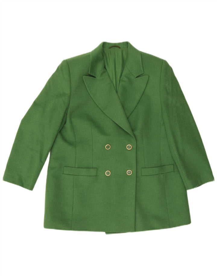 Jachetă Blazer pentru femei Hucke cu două pieptări UK 18 XL Lână verde