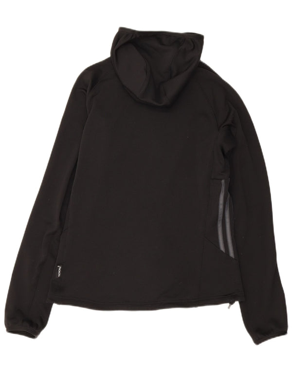 Pulover Adidas pentru femei, cu fermoar, UK 10, poliester negru mic