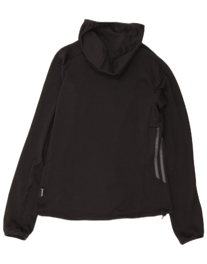 Pulover Adidas pentru femei, cu fermoar, UK 10, poliester negru mic