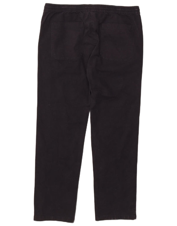 Marks & Spencer Mens Straight Casual Trousers W38 L31 Navy Blue Cotton