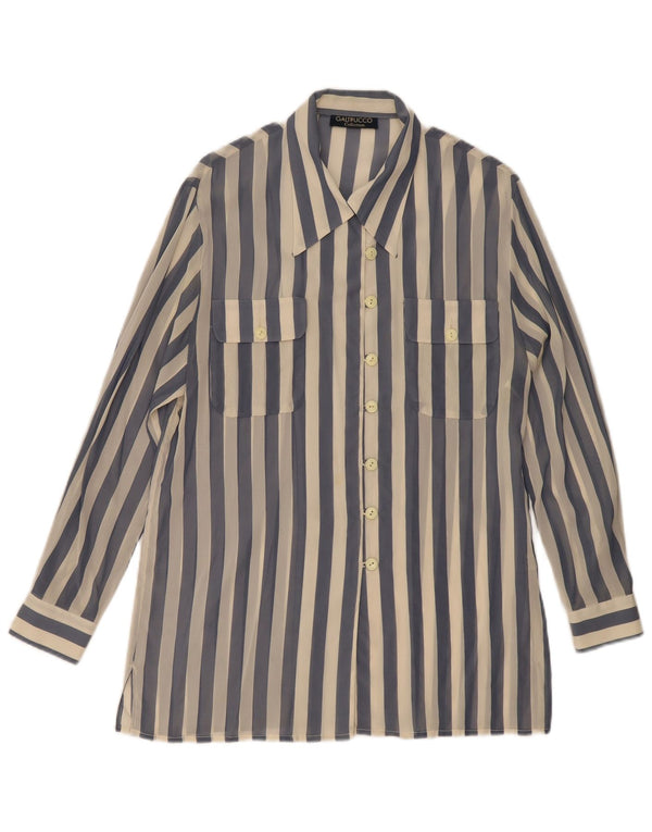 Bluză Cămașă Transparentă pentru Damă Galtrucco IT 44 Medium Blue Striped