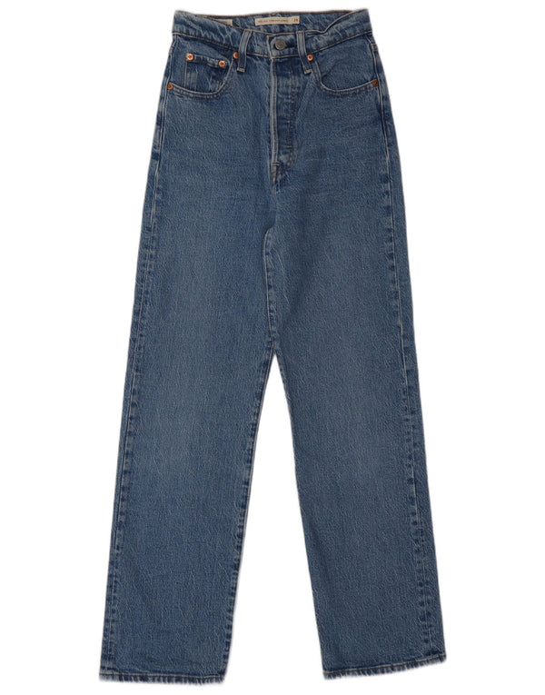 Blugi drepti pentru femei LEVI'S Ribcage W24 L28 Bumbac albastru
