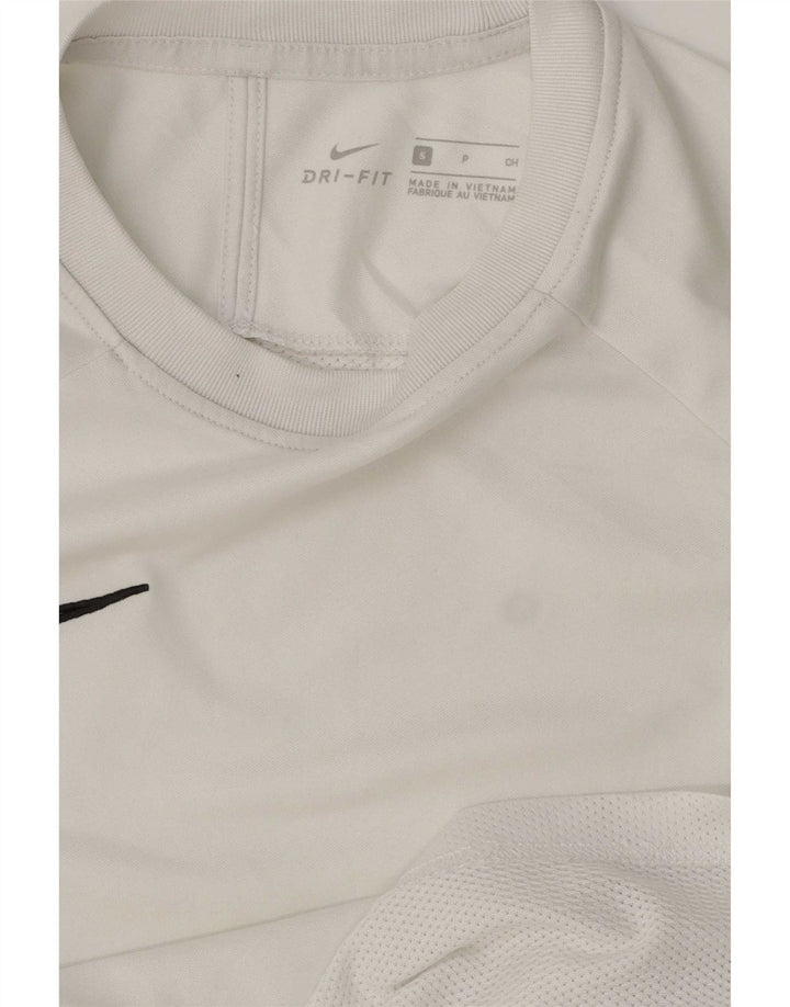 Tricou Nike Dri Fit pentru bărbați Top mic, alb, bloc de culoare