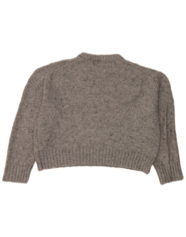 Pulover pentru damă Zara Crop Crew Deck Pulover UK 10 Mic, gri, pete