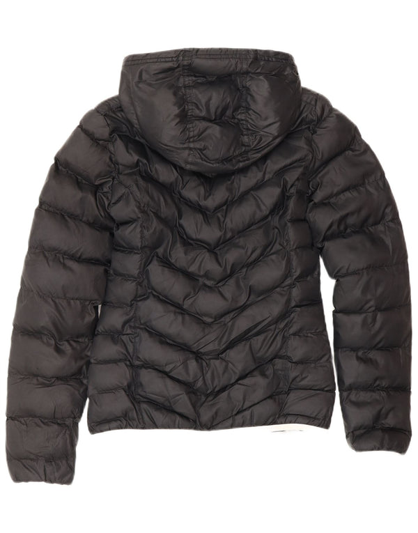 Jachetă căptușită cu glugă Adidas pentru femei UK 4 XS Sport poliester negru