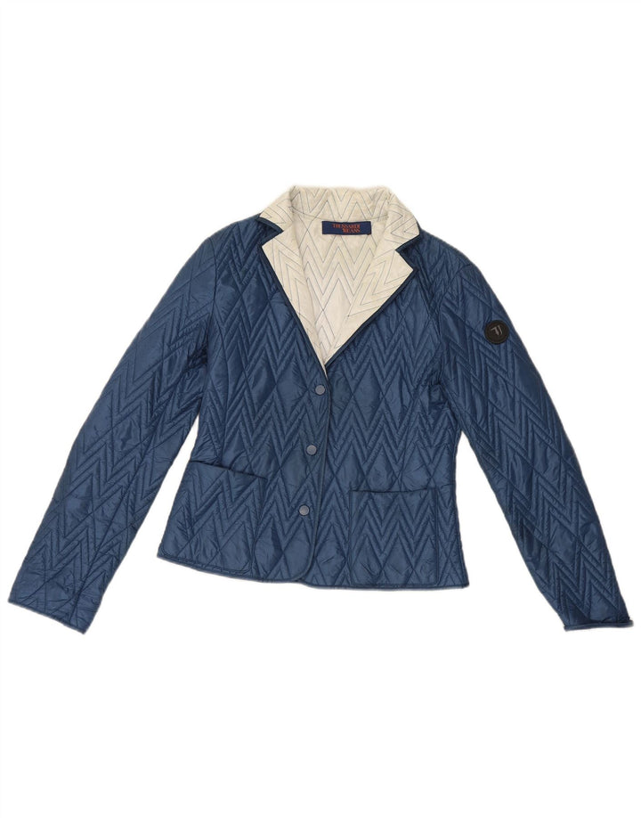 Jachetă matlasată pentru femei Trussardi Jeans IT 42 Medium Blue Colorblock